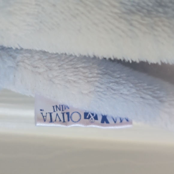 MAX & OLIVIA MINI BLUE AND WHITE TODDLER BOYS OR GIRLS HOODED ROBE SIZE 2T - Picture 9 of 10